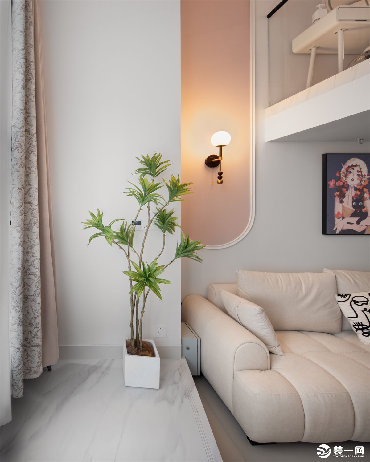 【武漢山水人家裝飾】龍湖清能·天奕20平奶油風loft